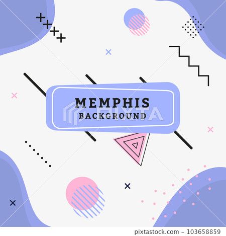 Pattern from geometric shapes. Memphis background. Pattern from geometric shapes. Memphis background. 103658859