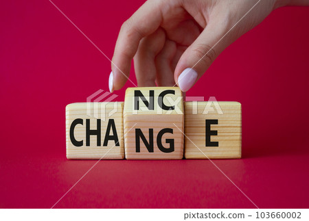 Build your brand symbol. Businessman hand turns wooden cubes with words Chance and Change. Beautiful red background. Chance and Change and business concept. Copy space Build your brand symbol. Businessman hand turns wooden cubes with words Chance and Change. Beautiful red background. Chance and Change and business concept. Copy space 103660002