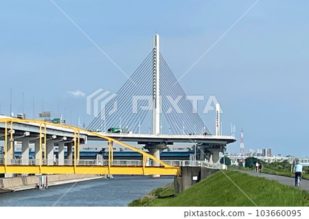 首都高速公路葛飾豎琴橋[東京都葛飾區] 103660095