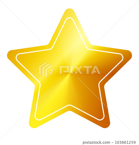 Star-shaped metallic frame gold Star-shaped metallic frame gold 103661259