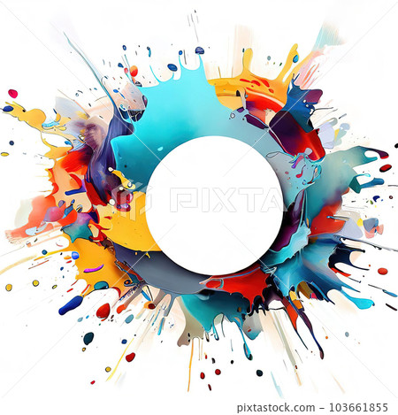 colorful splashes of paint, geometric, abstract art copy space colorful splashes of paint, geometric, abstract art copy space 103661855