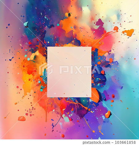 colorful splashes of paint, geometric, abstract art copy space colorful splashes of paint, geometric, abstract art copy space 103661858