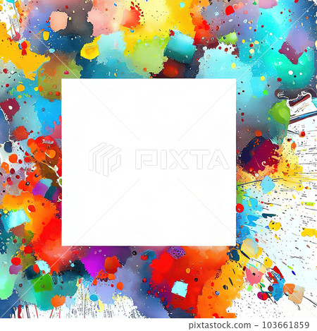 colorful splashes of paint, geometric, abstract art copy space colorful splashes of paint, geometric, abstract art copy space 103661859