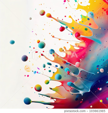 colorful splashes of paint, geometric, abstract art copy space colorful splashes of paint, geometric, abstract art copy space 103661985