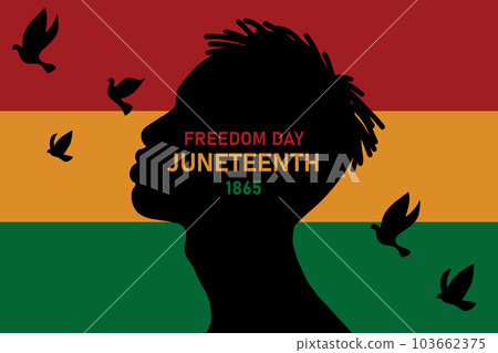 Juneteenth freedom day. Freedom or Emancipation day. Annual american holiday, celebrated in June 19. African American Liberation Day 103662375
