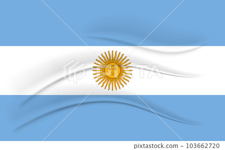 National flag of Argentina with silk effect. 3D illustration, vector National flag of Argentina with silk effect. 3D illustration, vector 103662720