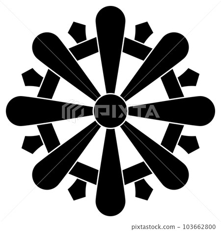 It's a family crest. It is called a brush-shaped ring treasure. It's a family crest. It is called a brush-shaped ring treasure. 103662800