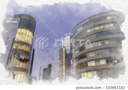 靜岡縣濱松市Hulic Hamamatsu Building Tamachi Chuo Dori 水彩風格濱松市區 靜岡縣濱松市Hulic Hamamatsu Building Tamachi Chuo Dori 水彩風格濱松市區 103663182