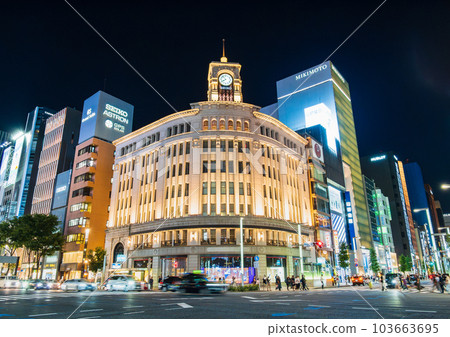 Ginza on Saturday night 103663695