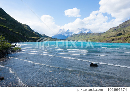 Chilean Patagonia landscape, Torres del Paine National Park 103664874