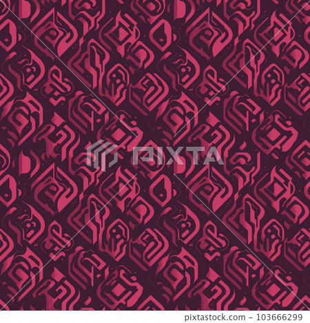 Oriental ethnic lattice design in red and dark colors, seamless abstract background. Modern Luxury Graphic Ornament Oriental ethnic lattice design in red and dark colors, seamless abstract background. Modern Luxury Graphic Ornament 103666299