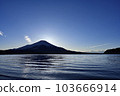 Fuji after sunset from Lake Yamanaka 103666914