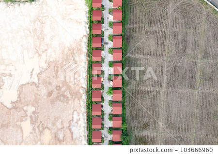 Land and house in aerial view. 103666960
