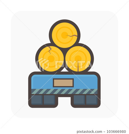Log transportation vector icon design. 103666980
