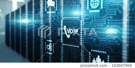 Voip IP Telephony cloud pbx concept. Voip services and networking background Voip IP Telephony cloud pbx concept. Voip services and networking background 103667068