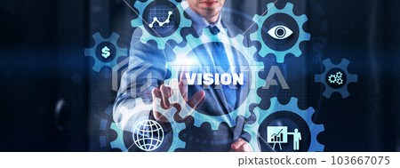Vision on digital screen. Business Finance Technology concept 103667075