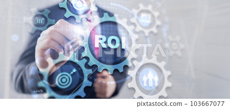 ROI Return on Investment Finance Internet Business Technology Concept 103667077