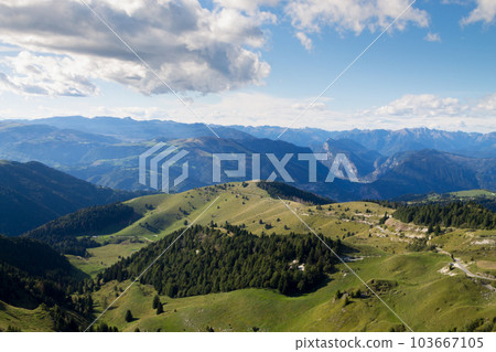 Mountain landscape in summer season, mount Grappa view 103667105