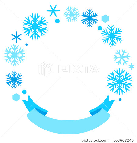 Winter frame with snowflakes. Merry Christmas and Happy New Year card. 103668246