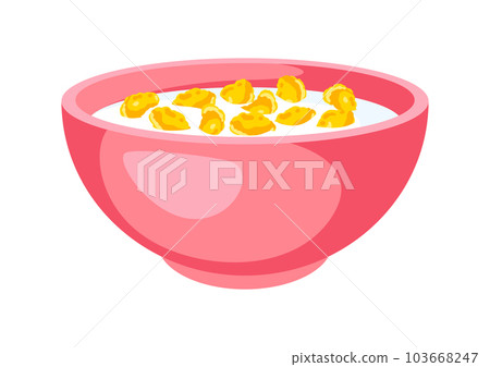 Breakfast cereal in bowl. Image of healthy food. 103668247