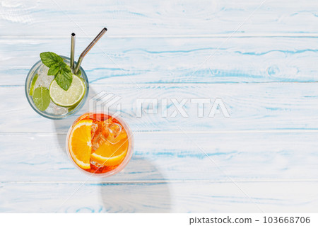 Refreshing cocktails on a sunny day 103668706
