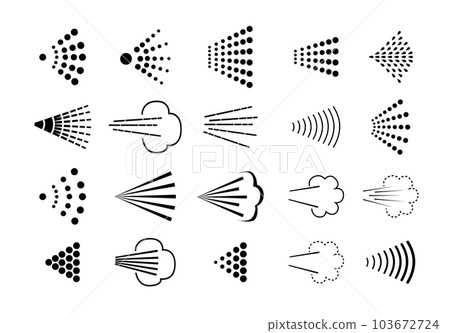 Spray icons set. Spray steam icons. cleanning deodorant sprayed line.Vector Spray icons set. Spray steam icons. cleanning deodorant sprayed line.Vector 103672724