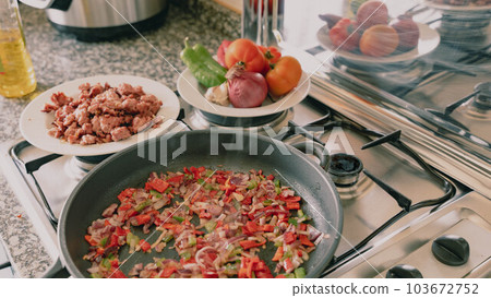 Frying pan on the fire Frying pan on the fire 103672752