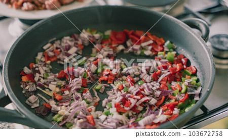 Frying pan on the fire Frying pan on the fire 103672758