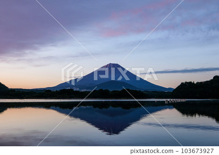 Lake Shoji and Mt.Fuji before dawn 103673927