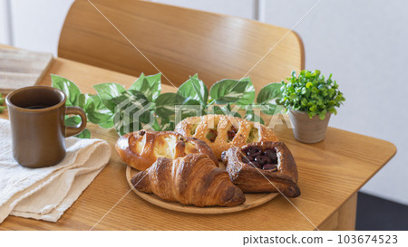 Bread and coffee Bread and coffee 103674523