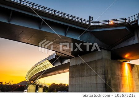 Ushibuka Haiya Bridge After Sunset [Ushibuka, Amakusa City, Kumamoto Prefecture] 103675212