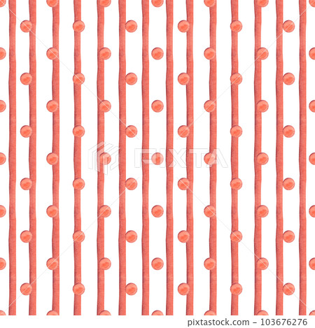 Seamless watercolor pattern. Abstract texture with circles and monochrome wavy stripes. Creative background with distorted lines. Decorative design with orange vertical stripes with distortion and pol Seamless watercolor pattern. Abstract texture with circles and monochrome wavy stripes. Creative background with distorted lines. Decorative design with orange vertical stripes with distortion and pol 103676276