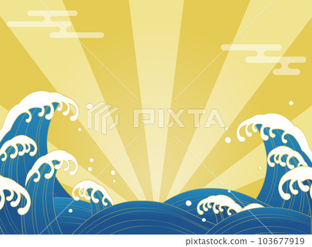 快樂波浪背景素材 103677919