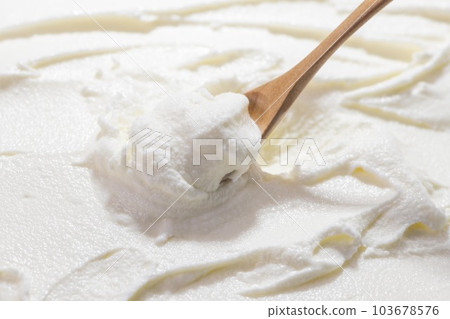 Cold and delicious ice milk cream Cold and delicious ice milk cream 103678576