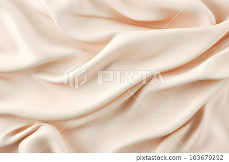 Texture of natural beige fabric or cloth in white color. Fabric texture of natural cotton or linen textile material. canvas background. Generative AI illustration 103679292