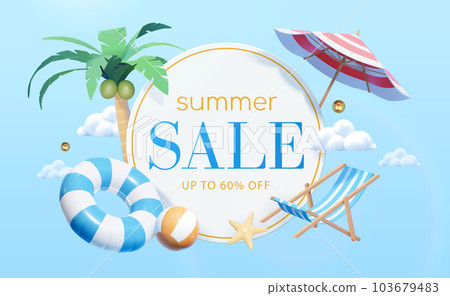 Summer sale promotion poster 103679483