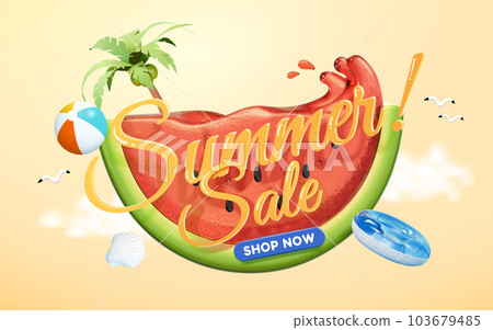 Refresh summer sale promo poster 103679485