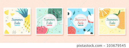 Tropical fruit sale template set Tropical fruit sale template set 103679545