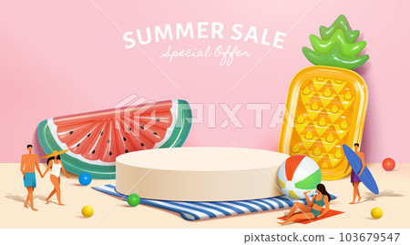 Summer sale display background 103679547