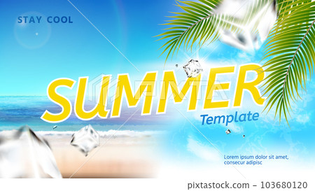 Stay cool summer template 103680120