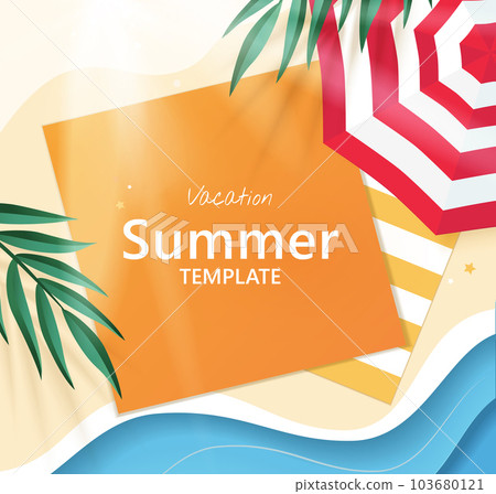 Beach vacation summer template 103680121