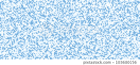 Seamless pixelated blue texture. Navy noise grain pattern. Sapphirine mosaic background. Light blue shades vector background 103680156