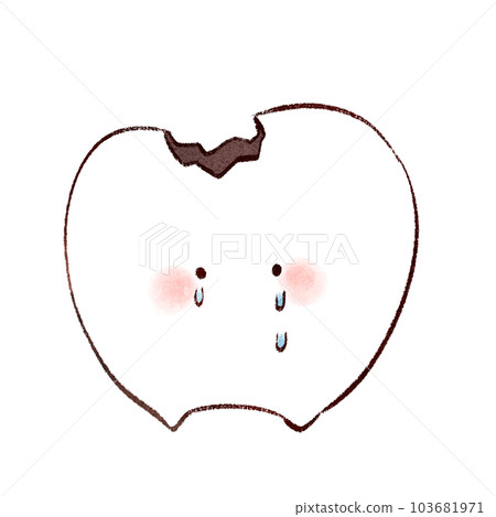 [Watercolor picture book] Crying tooth decay 103681971