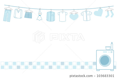 洗衣洗衣房插圖素材 103683301