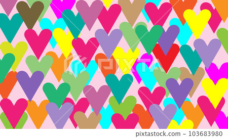 Beautiful seamless vector pattern with hearts of background textures. Beautiful seamless vector pattern with hearts of background textures. 103683980