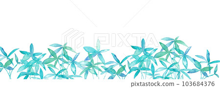 水彩。用水彩筆觸繪製的 Pachira 矢量圖。夏季植物背景。 103684376