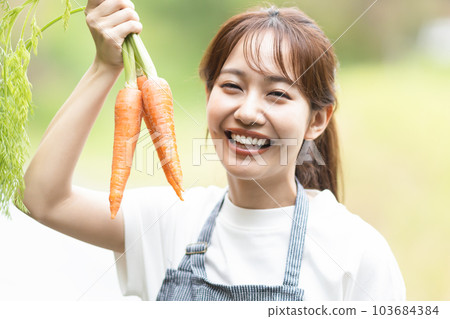 女性農業收穫 103684384
