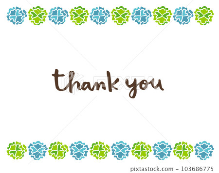 Cute colorful carnation frame and Thankyou letter / Hand-drawn illustration material Cute colorful carnation frame and Thankyou letter / Hand-drawn illustration material 103686775