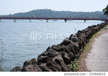 View of the promenade leading to Fukuura Bridge 103688818