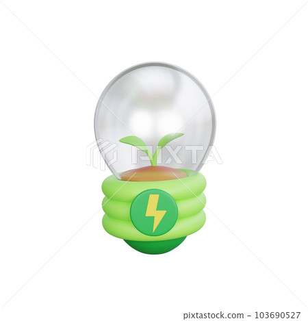 3d rendering eco light bulb ecology concept 103690527